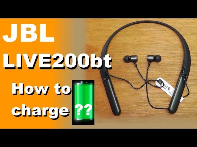 How to charge the battery  of JBL LIVE200bt HD 1080p