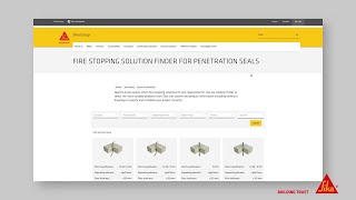 Sika Fire Stopping Solution Finder Web Tool for Modern Buildings