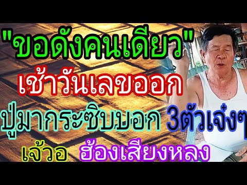 ขอดังคนเดียว เจ้วอล่าสุด ปล่อยด่วนก่อนเลขออก16/5/67