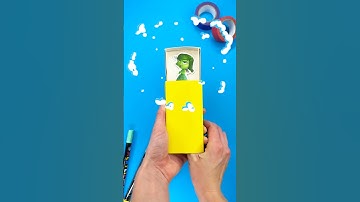 Making Paper Craft Trick with Disgust by Inside Out 💫#insideout2 #papercraft #trick #insideout #diy