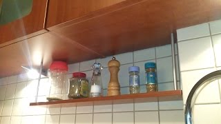 DIY how to make a hanging open kitchen shelf