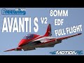 Freewing avanti s v2 80mm edf sport jet full flight  motion rc