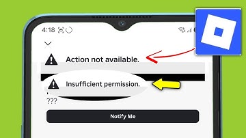 Fix Action Not Available & Insufficient permission in Roblox 