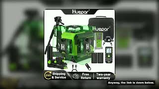 Huepar 3D Cross Line Laser Level 360° 12 Lines Osram Self-leveling Laser Level Tools With LCD Displa
