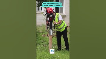 🎯Máy Đóng Cọc Tre, Cọc Thép Hàng Rào Cầm Tay🔥 #mayxaydungdtech #maydongcochangrao #maydoccoctre
