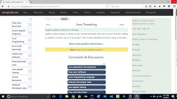 Explain yield() method of a thread. | javapedia.net