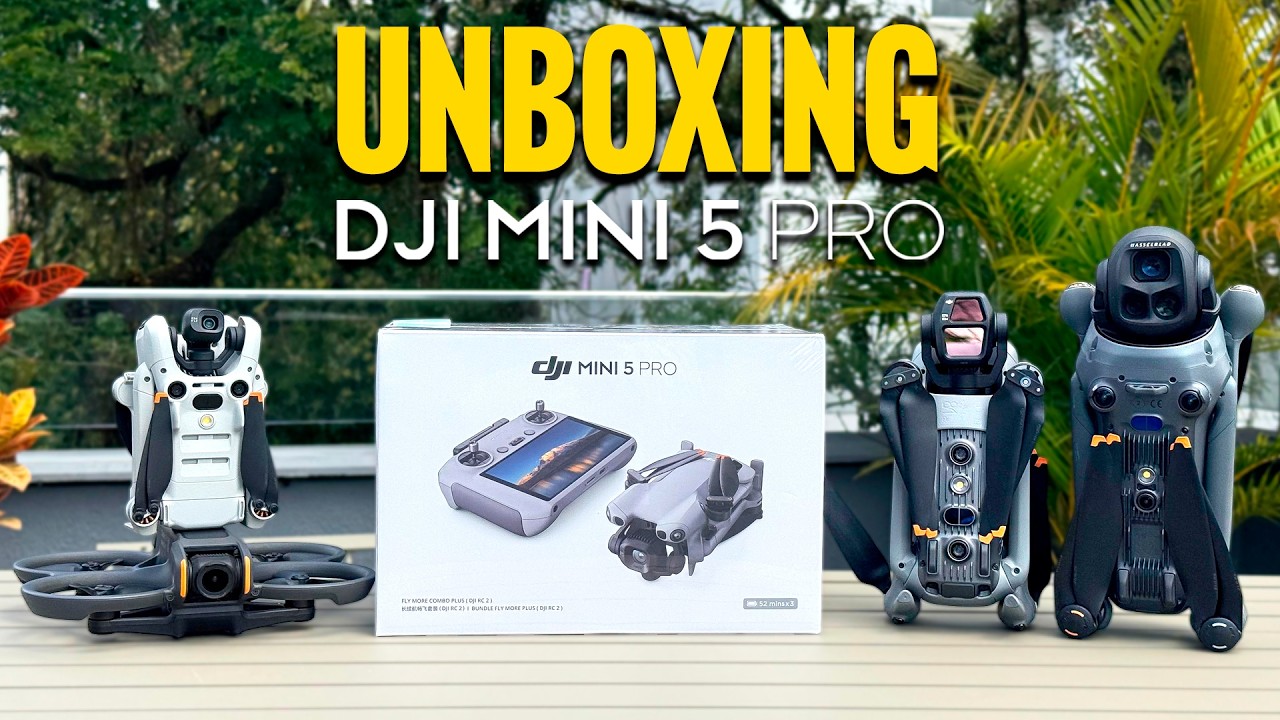 DJI Mini 5 Pro - Unboxing e comparativos