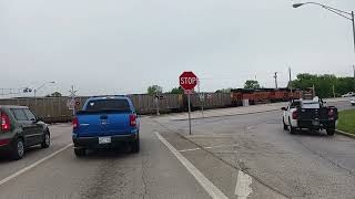quick blocked railroad at grade intersection