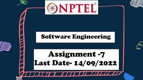 NPTEL || SOFTWARE ENGINEERING WEEK 7TH ASSIGNMENT SOLUTIONS || SOFTWARE ENGINEERING || #nptel