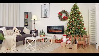 Decorate for Christmas and Warm Your Home with Recessed Ultra Thin Wall Mounted Electric Fireplace!