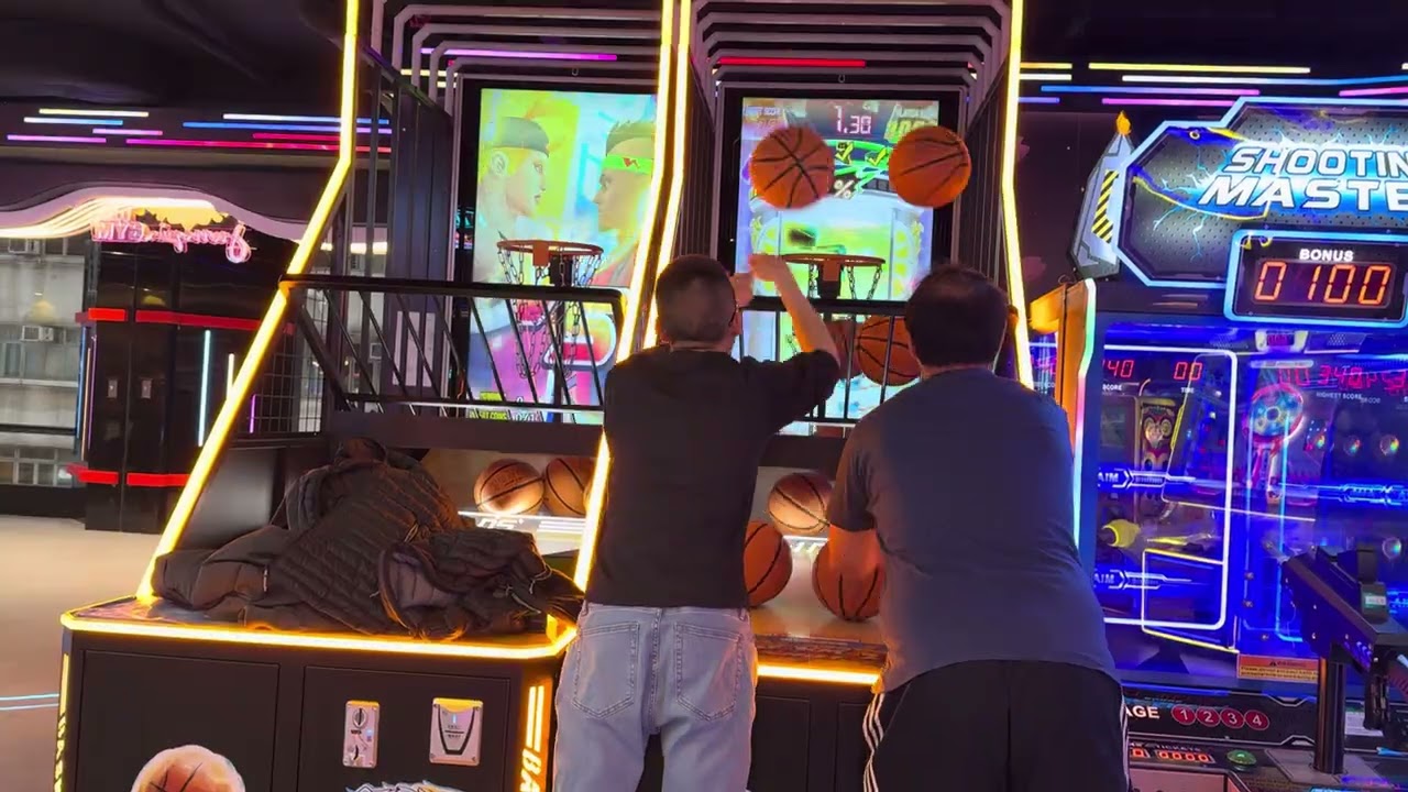 9/2利舞臺冒險樂園炫動二代籃球機雙打10個球6913分（簡單）