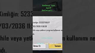 sadece vpn açık kalmıştı.. #keşfet #pubgbanned #pubgmobile