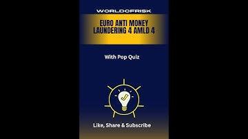 EU Anti Money Laundering Directive 4| AMLD 4 | With Pop Quiz #antimoneylaundering