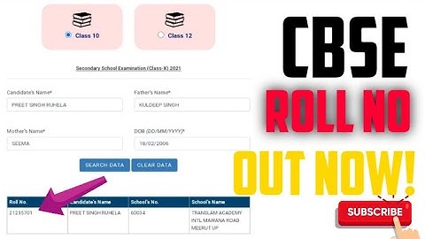 CBSE Class 10/12 Roll number finder link I CBSE Latest Update | Technical Preet