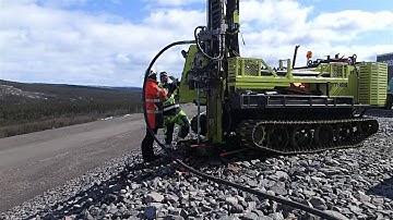 Wassara installing casing for instrumentation
