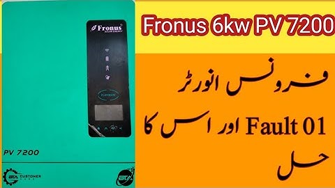 Inverter fault 01 trouble shooting/fronus pv7200 inverter error 01 solution/how to fix 01 fault code