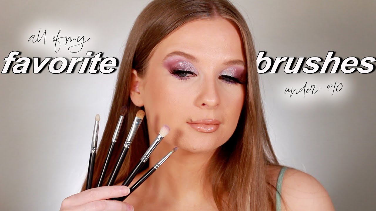 my MOST used makeup brushes UNDER 10 dollars 🤑 caitlinxtine YouTube