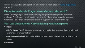 Verwaltung von Namespaces in C# : Sollten Sie sie vereinfachen oder unverändert lassen?