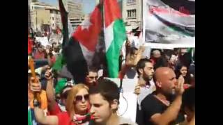 مسيرة حاشدة في وسط البلد رفضا للغاز الإسرائيلي