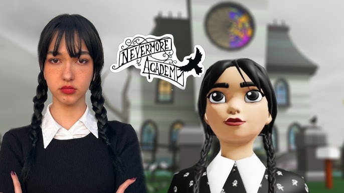 Transformei um Avatar do Roblox na Wandinha Addams 