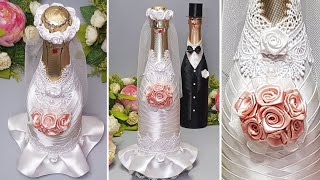 💖The most beautiful wedding bottle decor🌹This gift will decorate the table of the bride and groom.