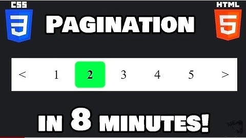 Learn CSS Pagination in 8 minutes!