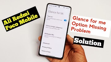 Glance For Me Option Missing Problem Solution | Miui 13, 14 Glance For Me Option Missing Problem