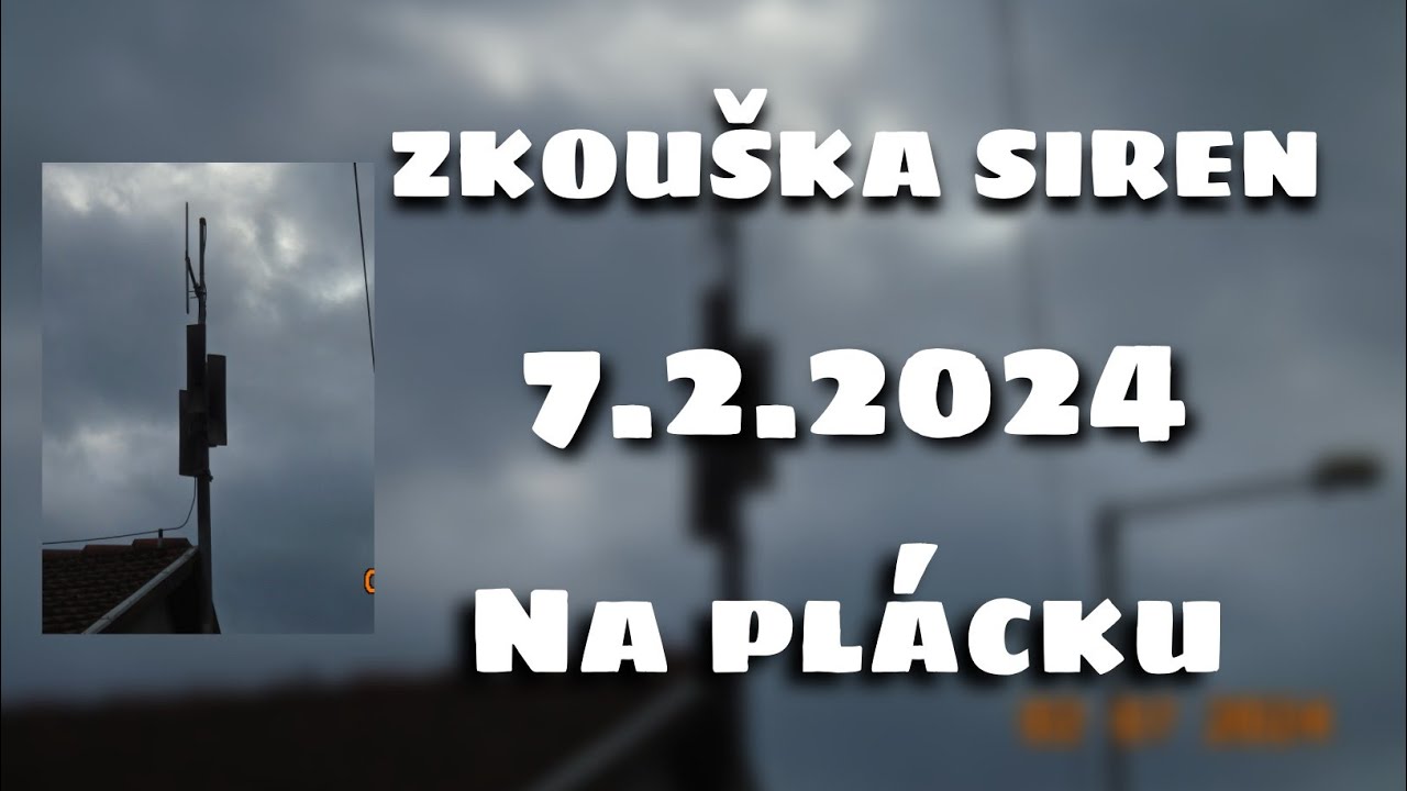 Zkouška sirén - 7.2.2024 - Praha 5, Na plácku (hasičská zbrojnice)