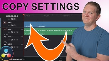 How to copy settings to other clips in DaVinci Resolve