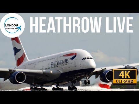 #Heathrow Airport LIVE - Plane Spotting - Saturday 5th July - 4K