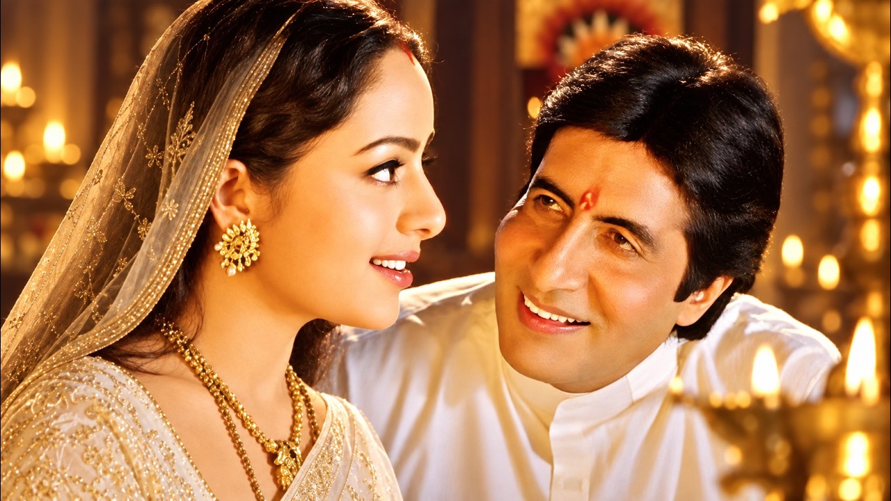 Kore Kore Sapne Mere - 4K Video | Amitabh Bachchan & Soundarya | Sooryavansham | 90's Romantic Song