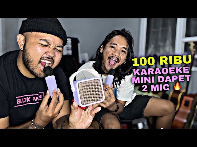 Alat Karaoke Mini Murah 100 Ribu Dapet 2 MIC! class=