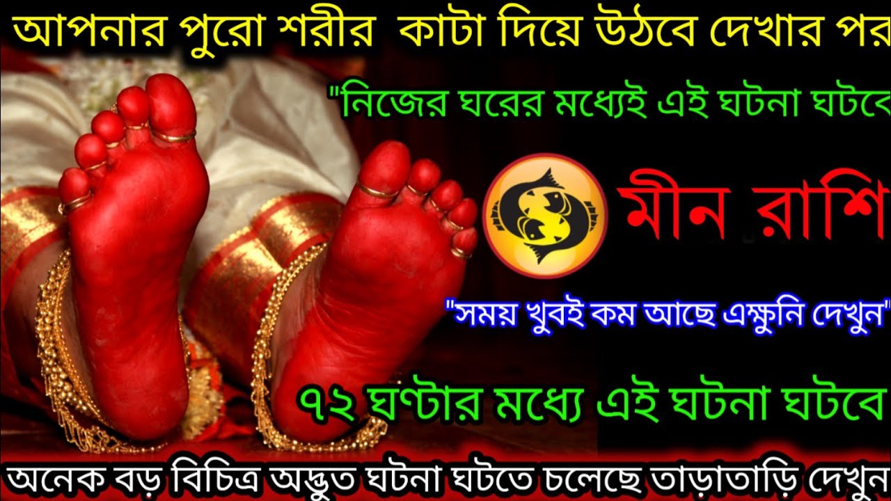 মীন রাশি আপনার পুরো শরীর কাটা দিয়ে উঠবে আগামী 72 ঘণ্টার মধ্যে,Meen Rashi,Taurus ♉