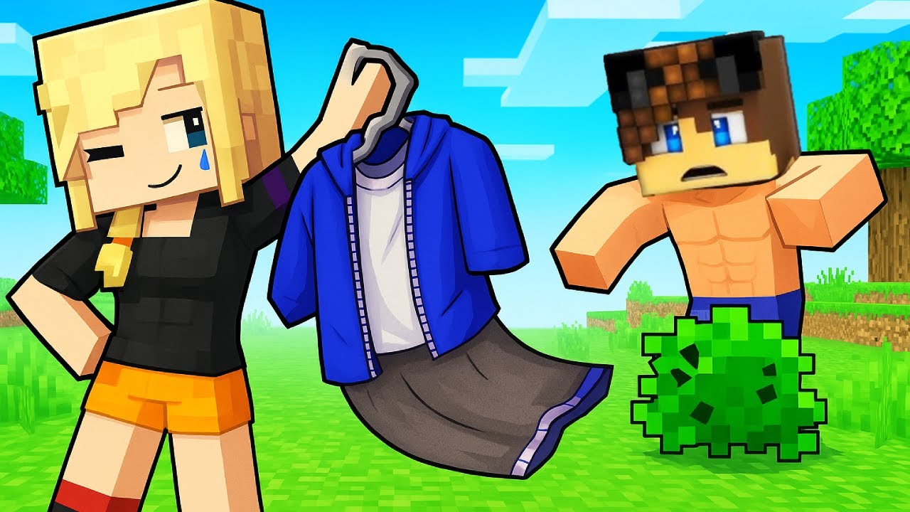 Když ti SOUSEDKA ukradne PLAVKY… ahoj sousede Minecraft CZ 😥😵