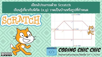 บทเรียน scratch : เรียนรู้เรื่องพิกัด (x,y) วาดเป็นบ้านหรือรูปที่กำหนด