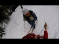 Трекер Спас на лыжне в лесу