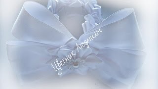 Резинка на гульку-пучок из цветов Канзаши/The elastic on the bun from flowers Kanzashi Резинка на гульку-пучок из цветов Канзаши/The elastic on the bun from flowers Kanzashi