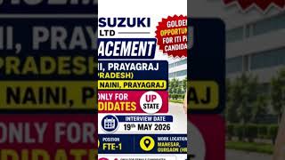maruti campus on 18 may in uttar pradesh #itijobs #automobile #job