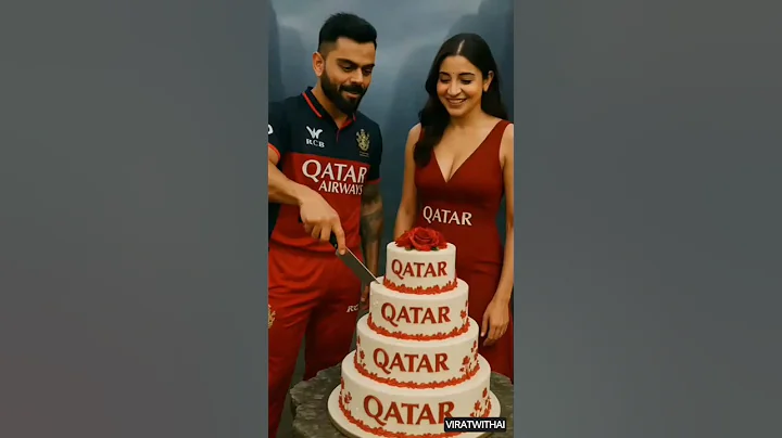 Virat kholi And Anushka Sharma cake cutting on dangerous deadly place 😍 #shorts #viratkohli #ai