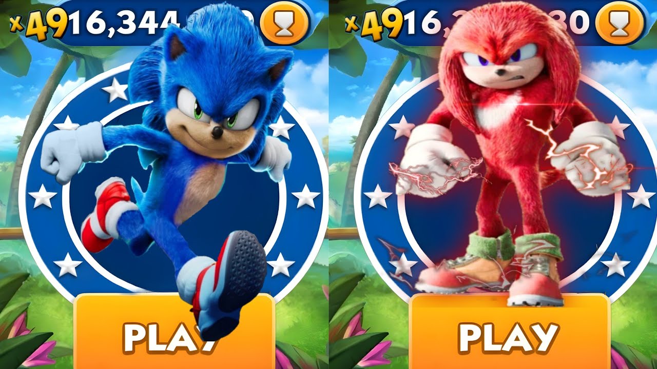 Sonic Dash - Movie Sonic VS Movie Knuckles _ Movie Sonic vs All Bosses ...