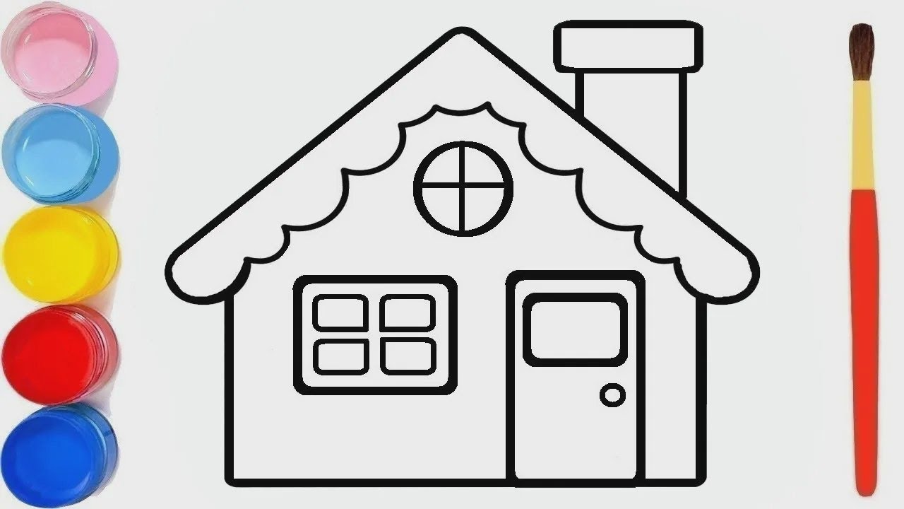 Үй суреті балаларға. Уй детский рисунок. Уй расм раскраска. Үй суретін салу раскраска. Uy rasm chizish.