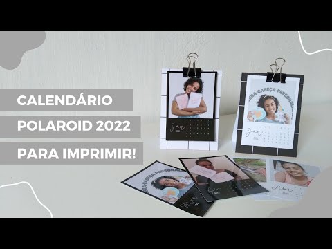 Calendário polaroid 2022 para imprimir