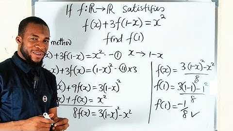 Truc met functionele vergelijking: oplossen van f(x) + 3f(1–x) = x²