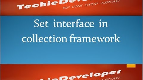 25. Set interface in collection framework