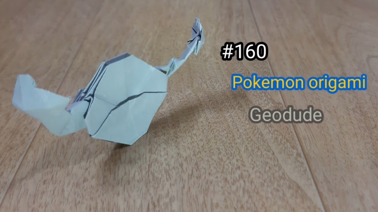 ポケモン折り紙 イシツブテ Pokemon Origami Geodude Km Youtube