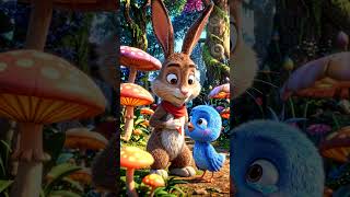 The Brave Little Rabbit Saved a Lost Bird! 🐰🐦 | Moral Story for Kids #Shorts