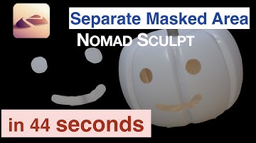 How to separate by Mask | in 44 seconds | none, fill, shell modes #nomadsculpt