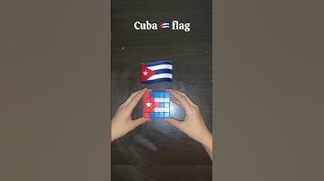 How to make Cuba flag 🇨🇺🇨🇺on 5 x 5 Rubiks cube #Shorts #Fadil’sCreativities