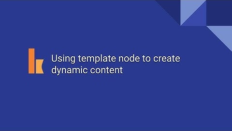 Kumologica - Creating dynamic content using template node