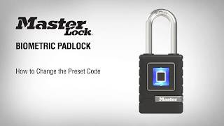 4901 Biometric Padlock: Change Combination